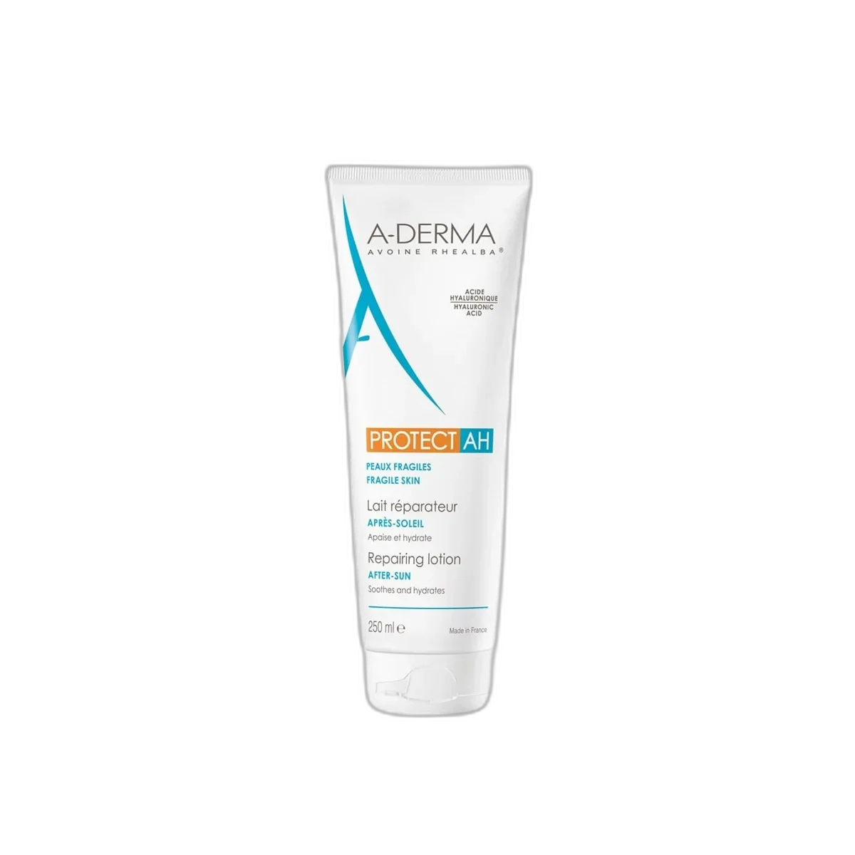 A-Derma Protect AH After-Sun Repairing Lotion in a 250ml white bottle