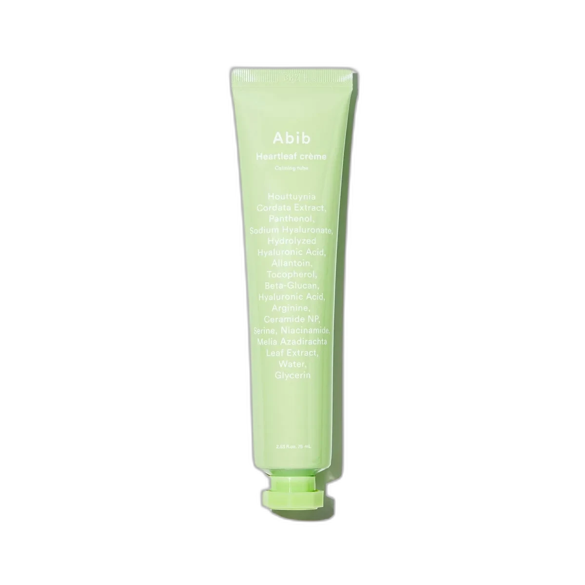 Abib Heartleaf Cream Calming Drop in a 75ml white squeeze tube