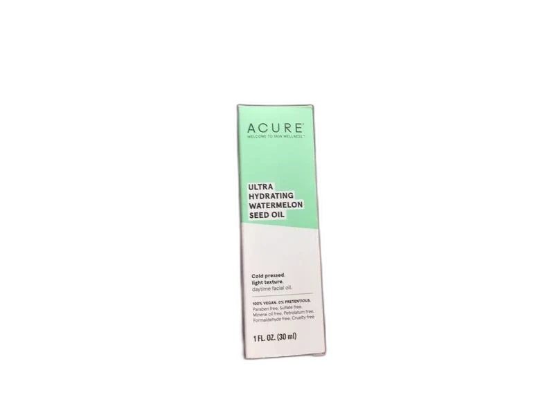 Acure Ultra Hydrating Watermelon Seed Oil 1 fl oz amber glass dropper bottle