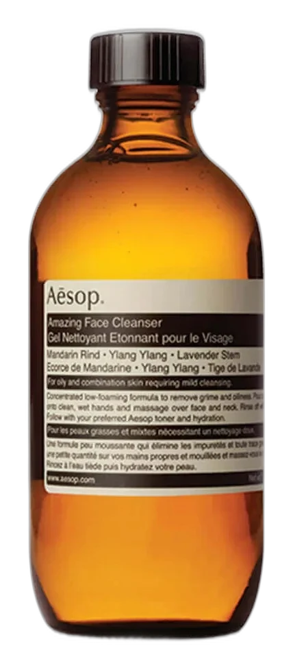 Aesop Amazing Face Cleanser 100ml amber glass bottle with beige label