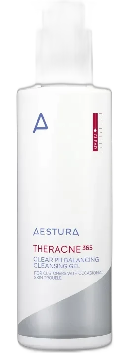 Aestura Theracne 365 Clear pH Balanced Cleansing Gel tube for acne-prone sensitive skin