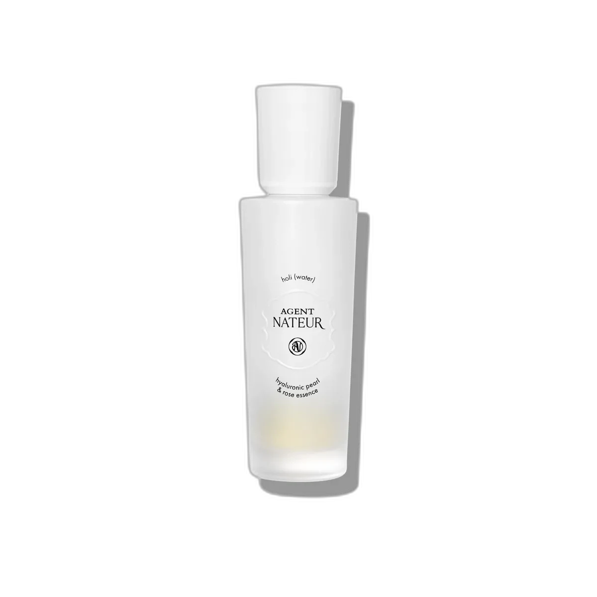 Agent Nateur Holi(Water) Pearl and Rose Hyaluronic Toner in a glass spray bottle