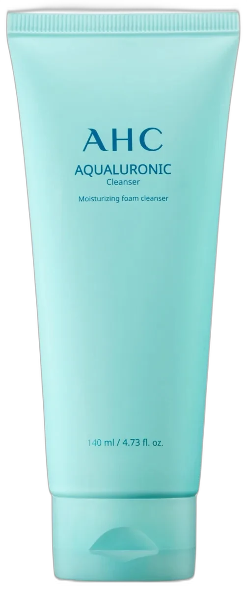 AHC Aqualuronic Cleanser in a blue squeeze tube