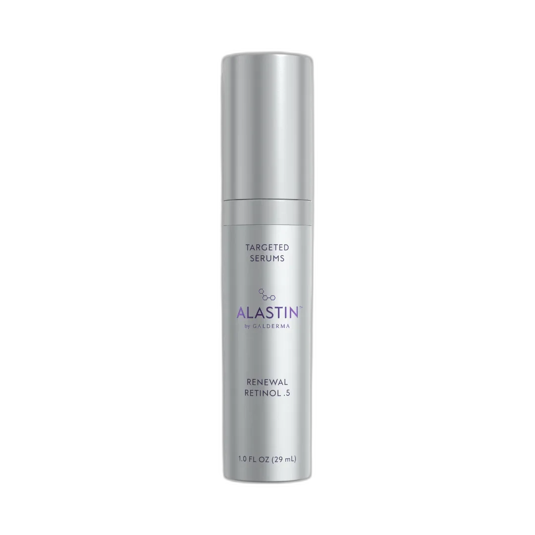 Alastin Renewal Retinol 0.25 serum in an opaque airless pump bottle with clinical branding