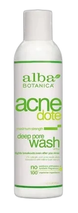 Alba Botanica Acnedote Deep Pore Wash bottle with salicylic acid acne cleanser