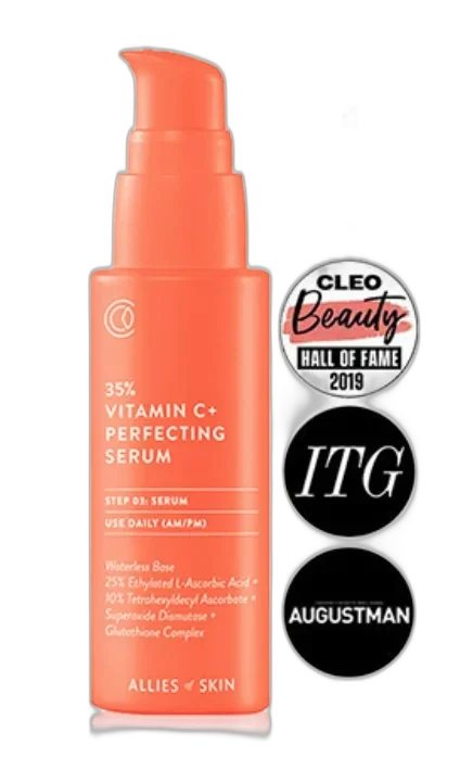 Allies of Skin 35% Vitamin C+ Perfecting Serum 30ml airless pump bottle