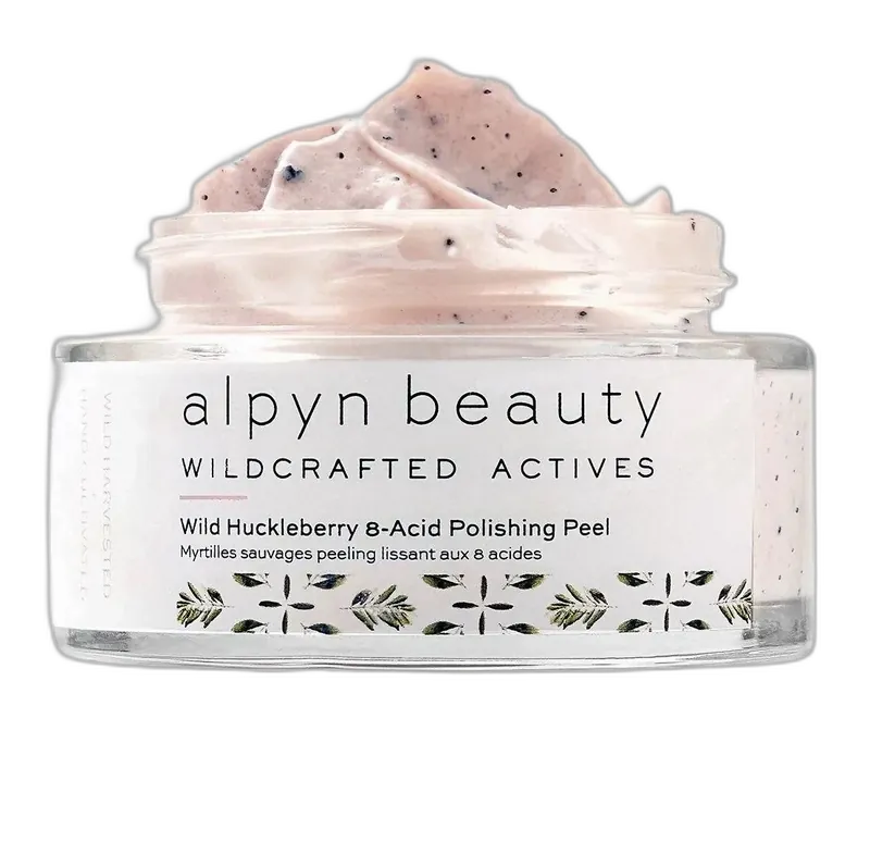 Alpyn Beauty Wild Huckleberry 8-Acid Polishing Peel 1.7 oz frosted glass jar
