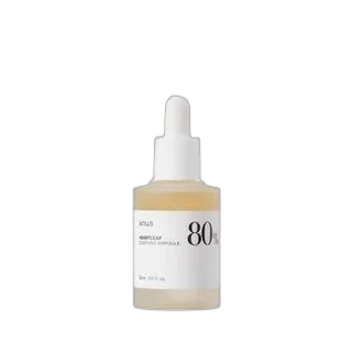 Anua Heartleaf 80% Soothing Ampoule in a glass dropper bottle with white cap