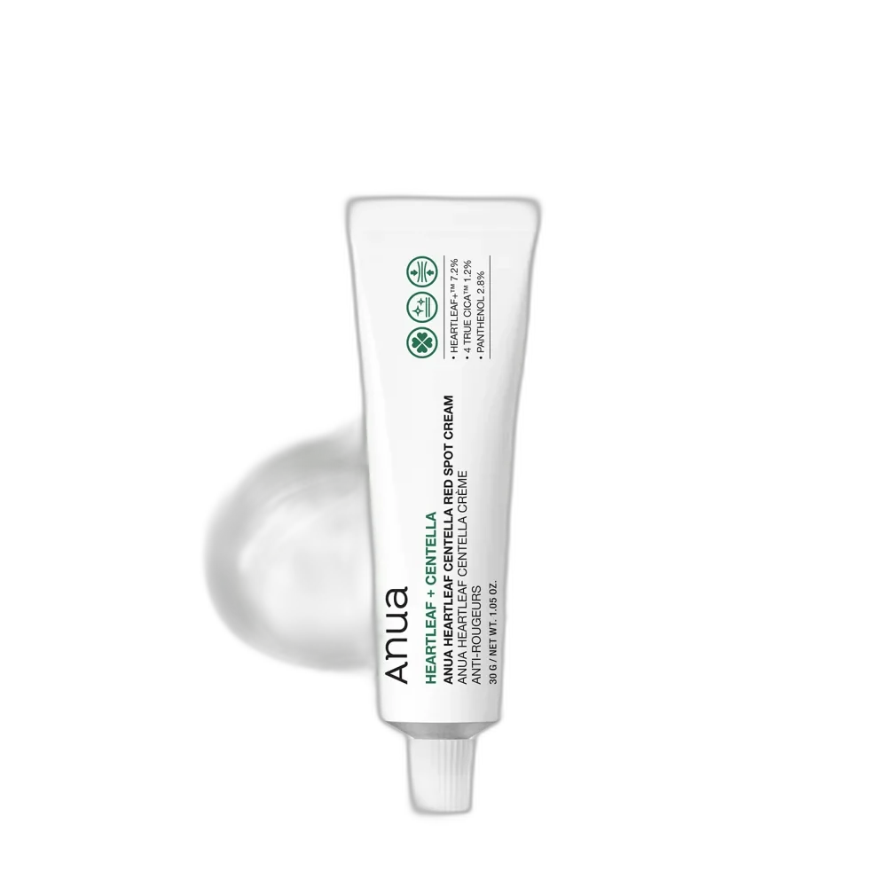 Anua Heartleaf Centella Red Spot Cream 30g tube in minimalist packaging