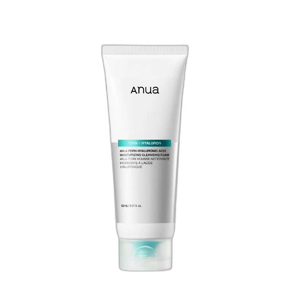 Anua PDRN Hyaluronic Acid Moisturizing Cleansing Foam 150ml pump bottle