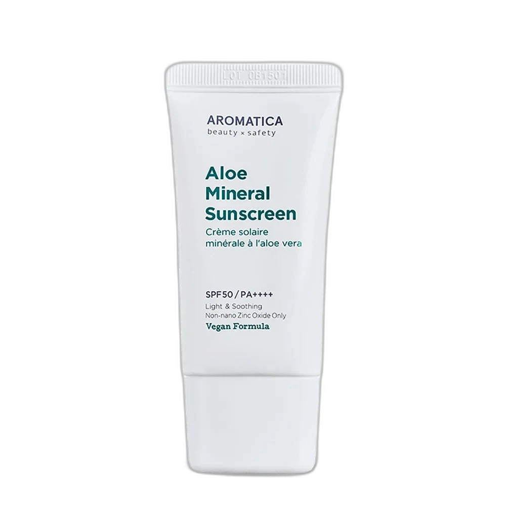 Aromatica Aloe Mineral Sunscreen SPF 50 50ml white tube
