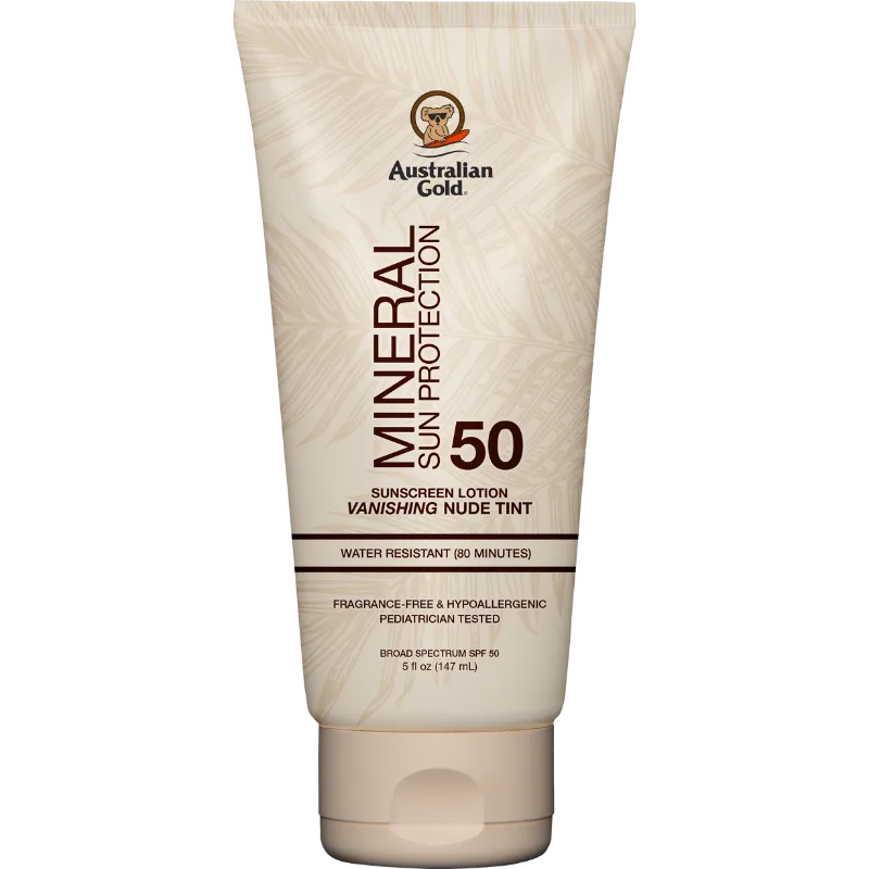 Australian Gold Botanical SPF 50 Mineral Sunscreen Body Lotion 5 fl oz tube