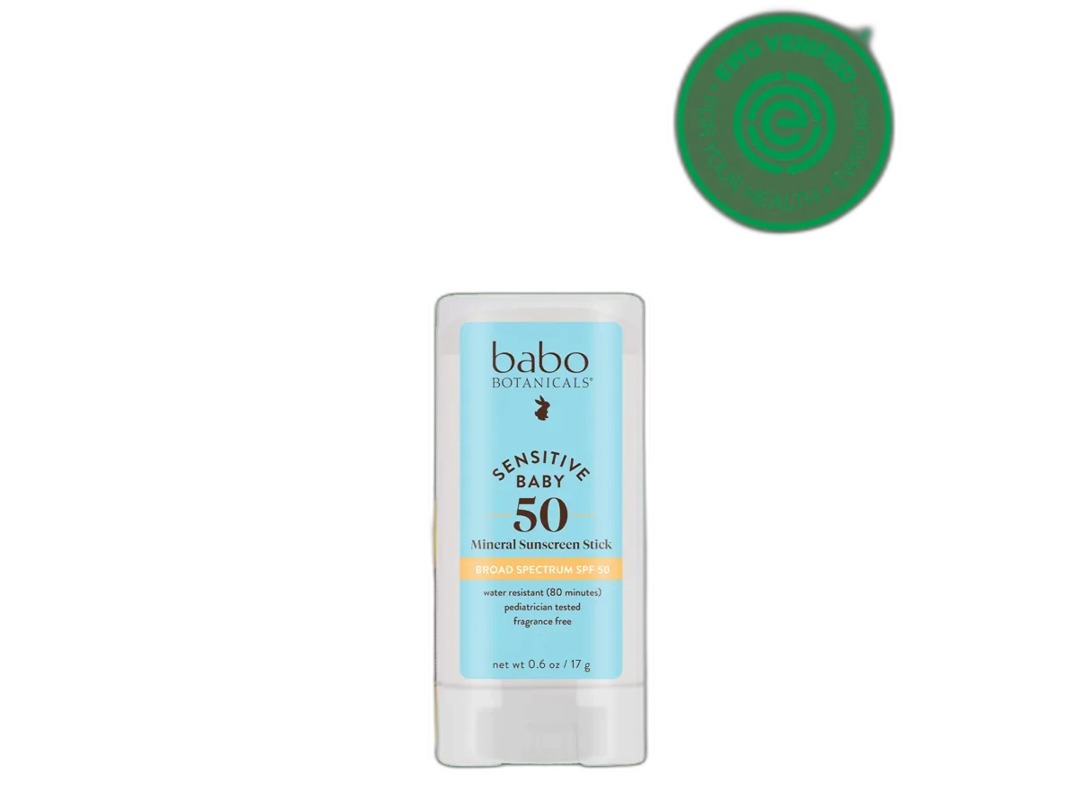 Babo Botanicals Baby Skin Mineral Sunscreen Stick SPF 50 twist-up stick