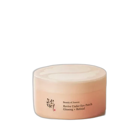 Beauty of Joseon Revive Under Eye Patch: Ginseng + Retinal in a glass jar with pearlescent