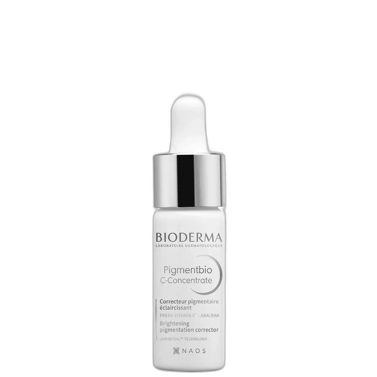 Bioderma Pigmentbio C-Concentrate Brightening Vitamin C Serum 15ml bottle with dropper on
