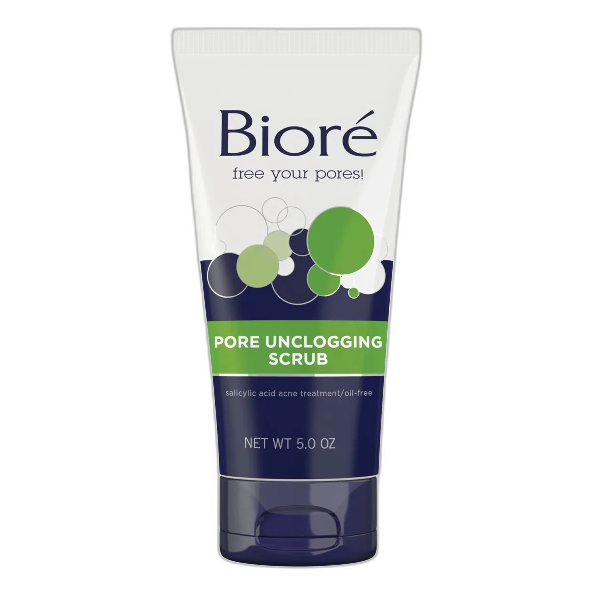 Bioré Pore Unclogging Scrub 2% salicylic acid face scrub 5 oz tube