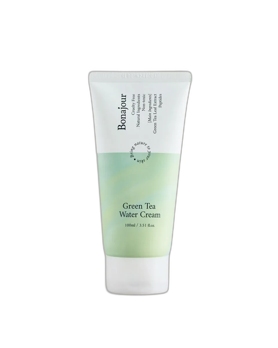 Bonajour Green Tea Water Bomb Cream 100ml vegan K-beauty gel moisturizer jar