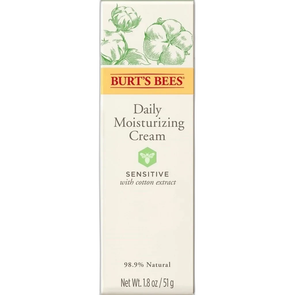 Burt's Bees Daily Moisturizing Cream white jar with natural branding