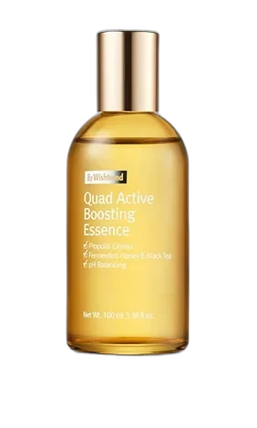 By Wishtrend Quad Active Boosting Essence 100ml tinted amber glass bottle