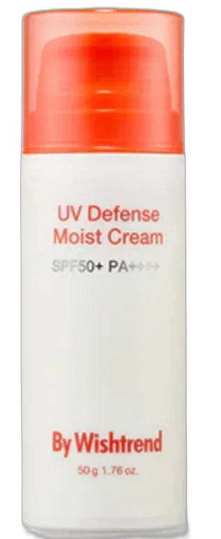 By Wishtrend UV Defense Moist Cream SPF 50+ 50g white plastic bottle