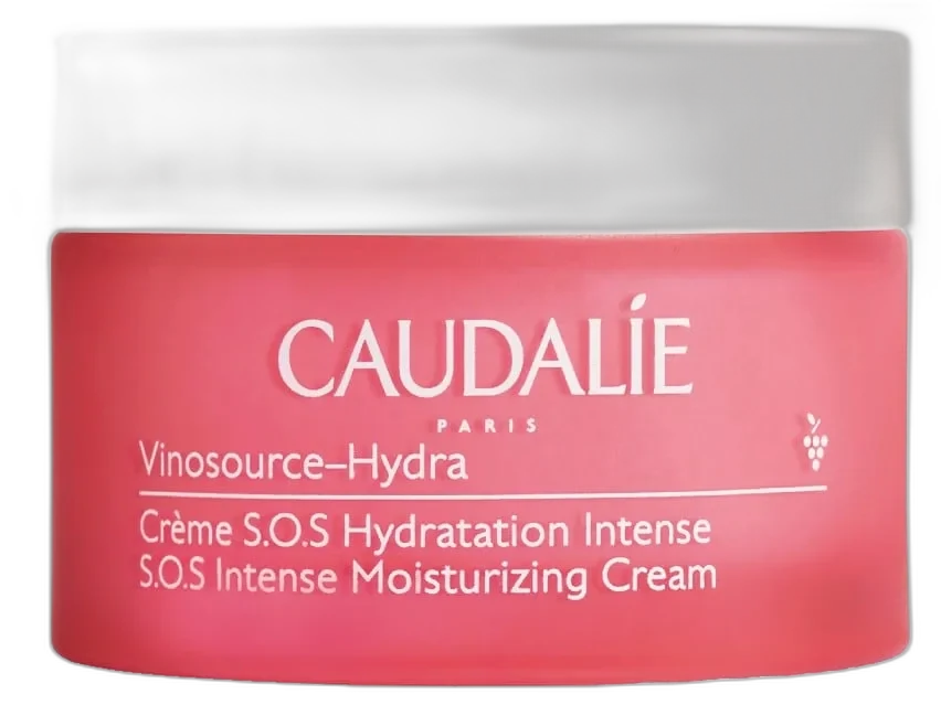 Caudalie Vinosource-Hydra S.O.S Intense Moisturizing Cream 40ml frosted glass jar