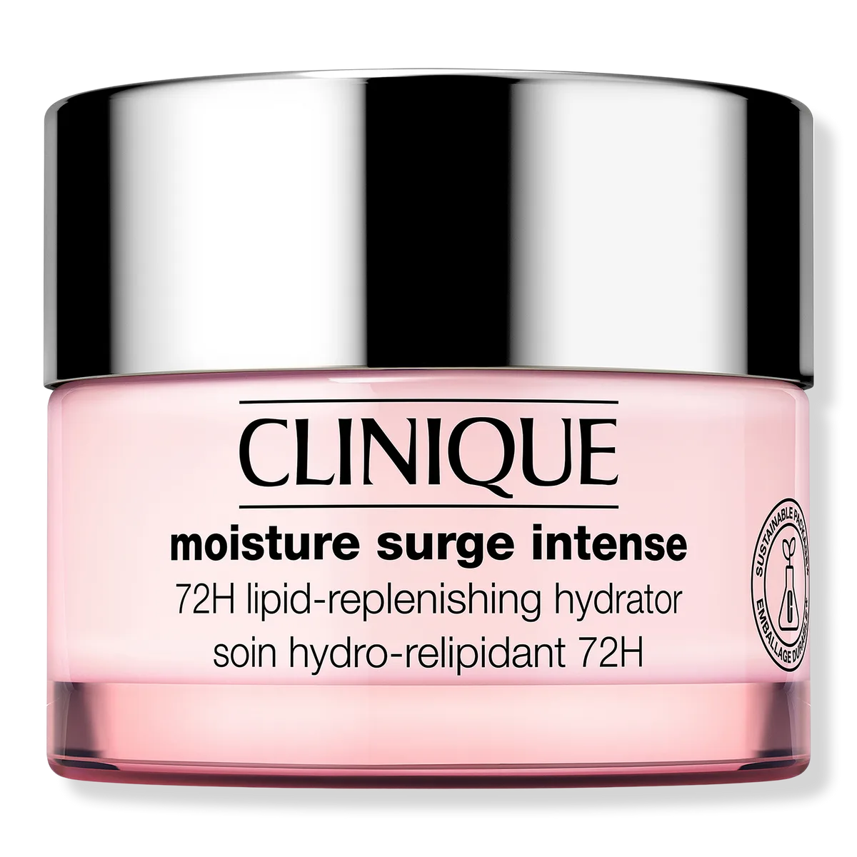 Clinique Moisture Surge Intense 72H Lipid-Replenishing Hydrator rich cream in pink glass jar