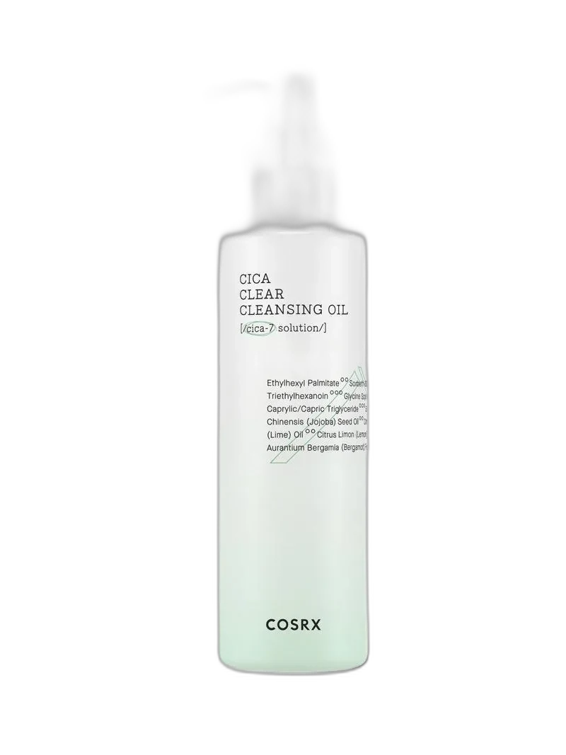 COSRX Pure Fit Cica Clear Cleansing Oil 200ml pump bottle with clear packaging