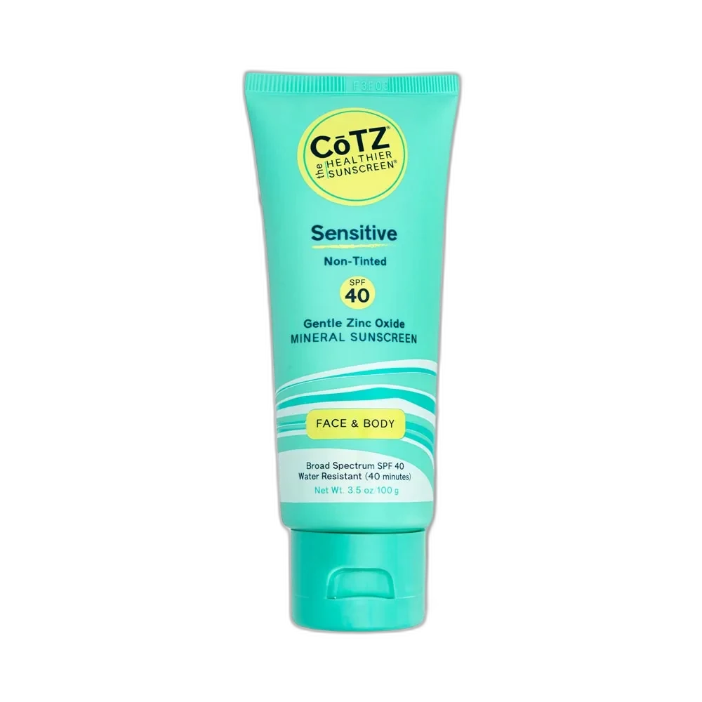 Cotz Sensitive SPF 40 Mineral Sunscreen 100g white squeeze tube