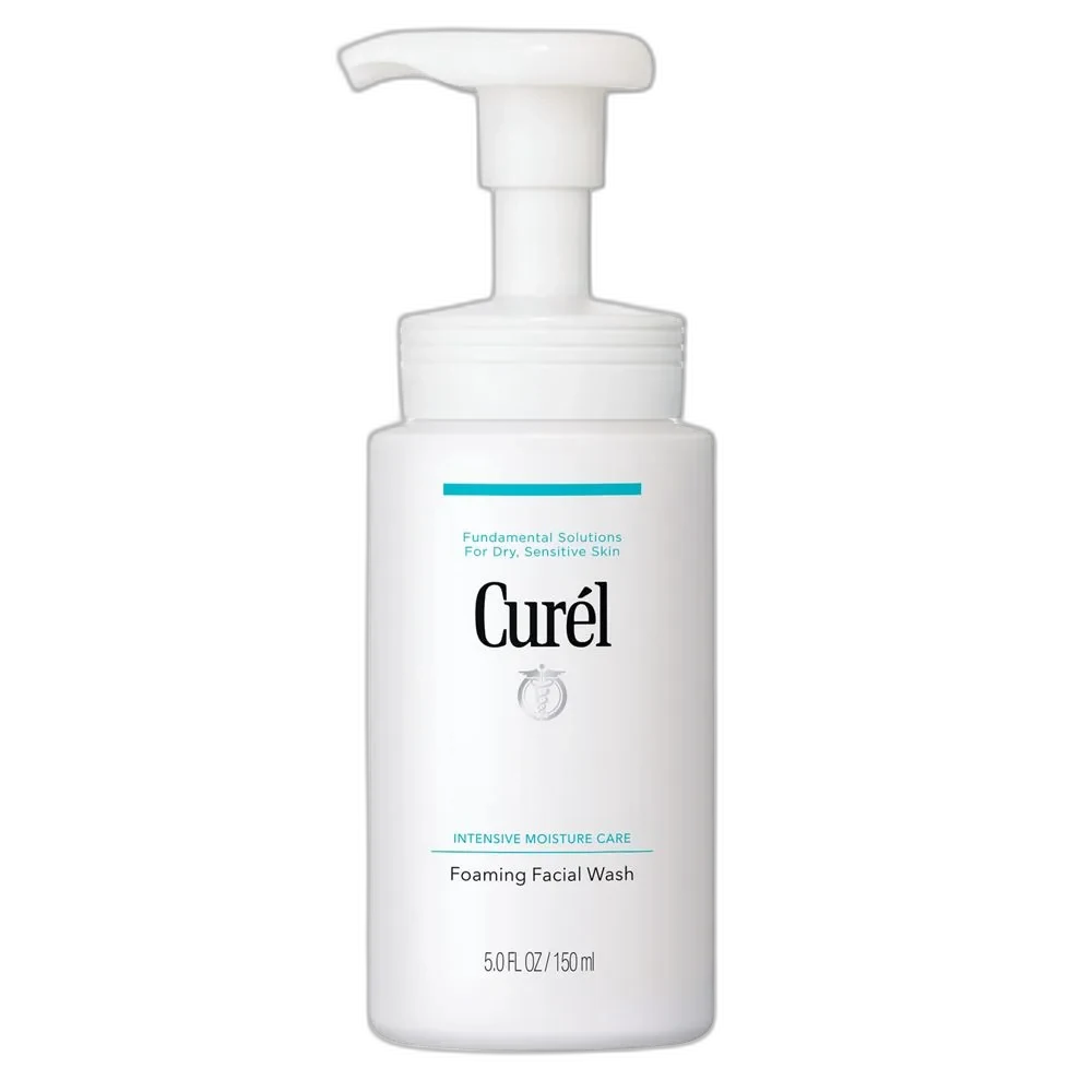 Curél Foaming Facial Wash pump bottle Japanese gentle cleanser for dry sensitive skin