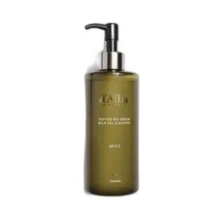 d'Alba Peptide No-Sebum Mild Gel Cleanser 150ml flip-cap tube