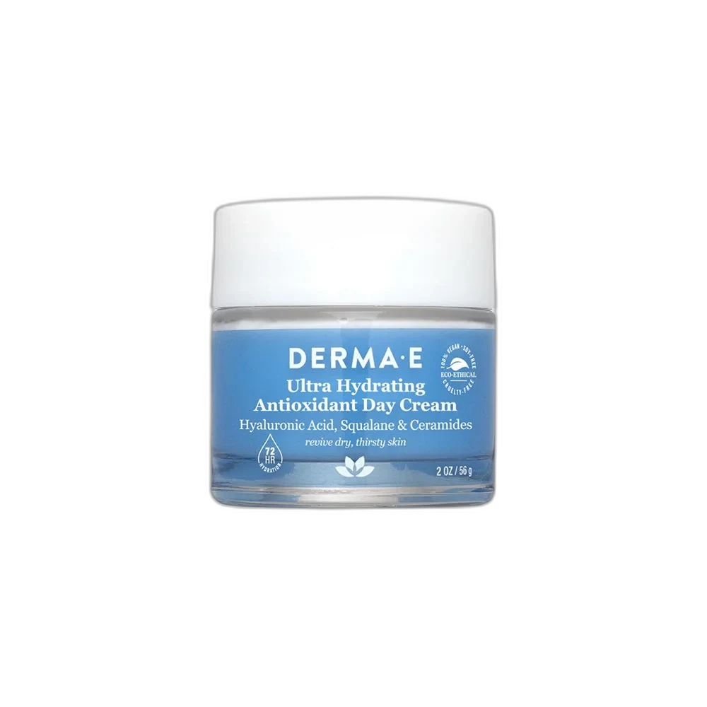 Derma E Hydrating Day Cream with Hyaluronic Acid 2 oz glass jar
