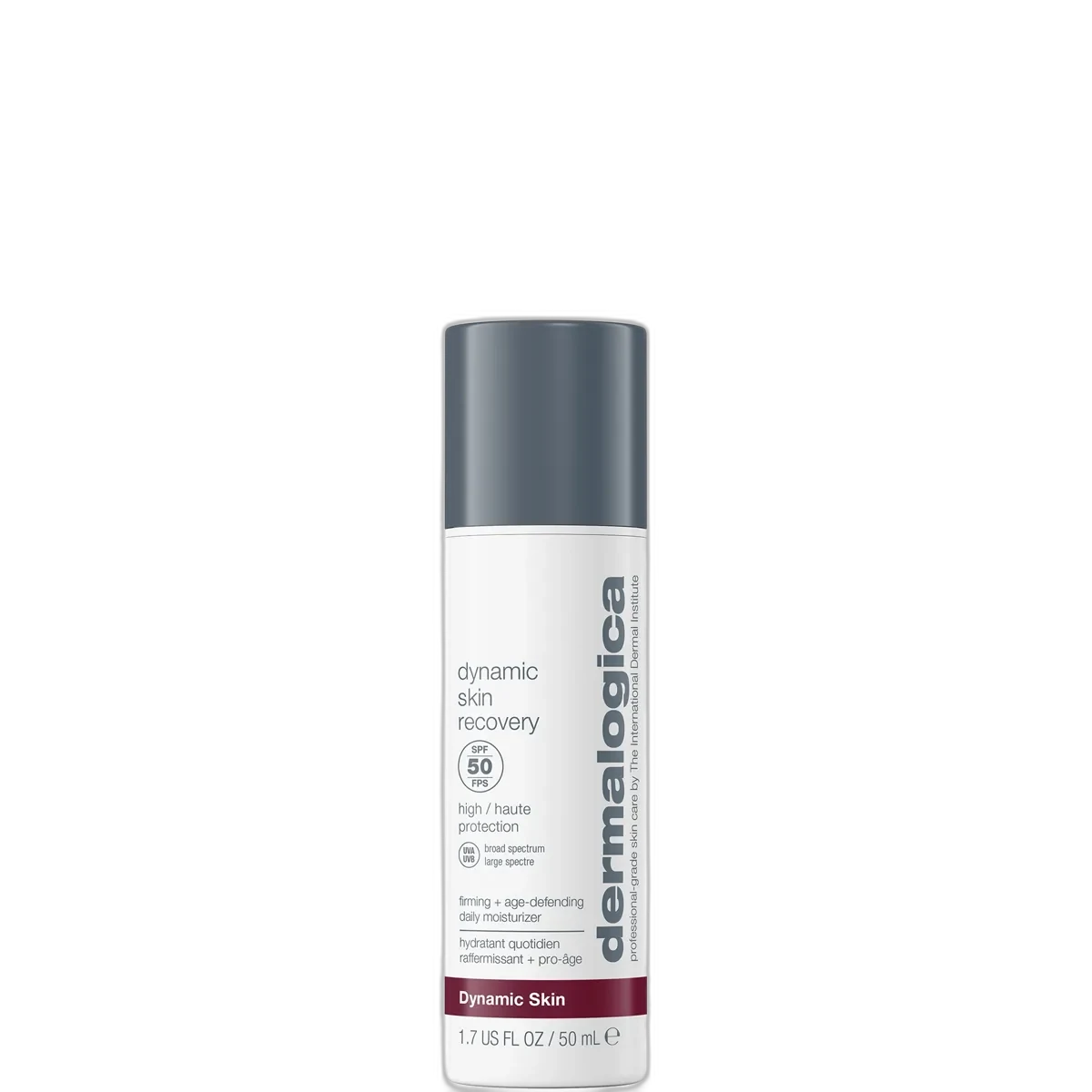 Dermalogica Dynamic Skin Recovery SPF 50 in an opaque airless pump bottle