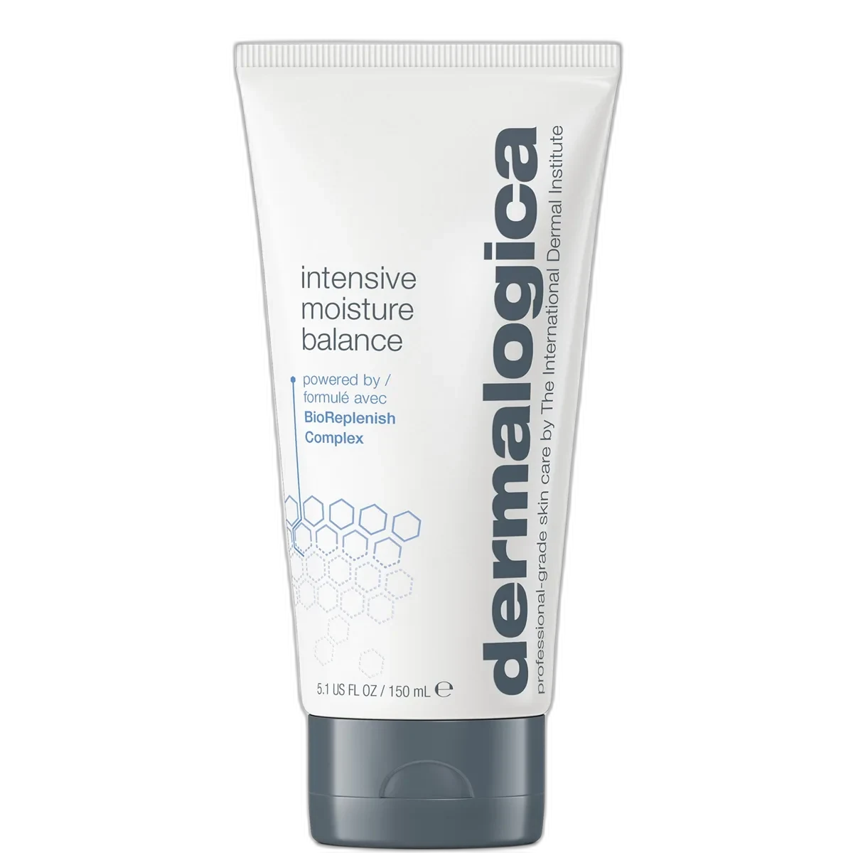 Dermalogica Intensive Moisture Balance moisturizer in silver-gray squeeze tube