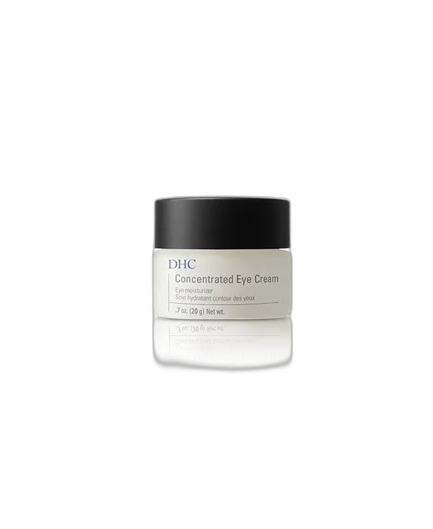 DHC Concentrated Eye Cream in a small silver metal tube