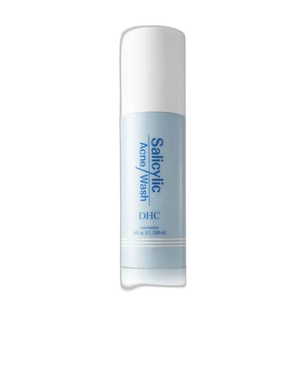 DHC Salicylic Acne Wash in a tube showing the pale packaging