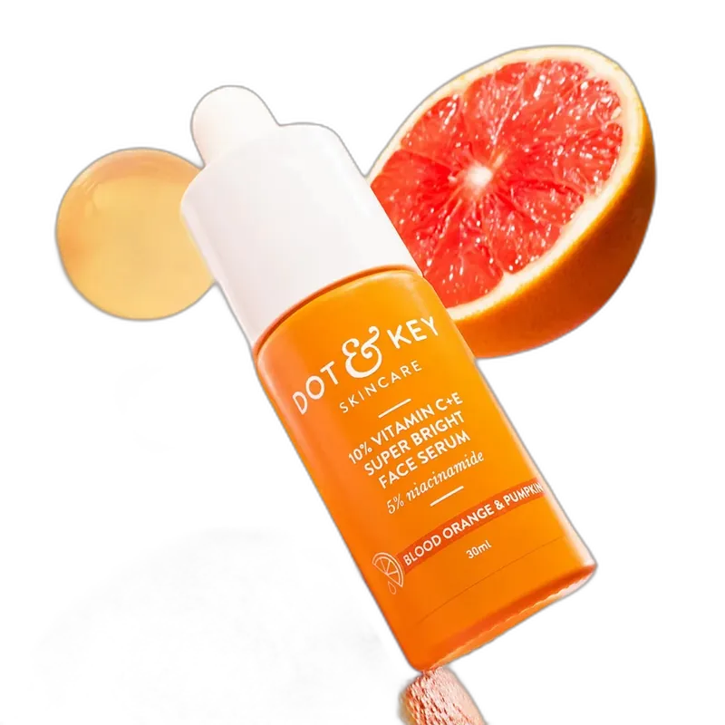 Dot & Key Vitamin C + E Super Bright Serum 30ml frosted glass dropper bottle