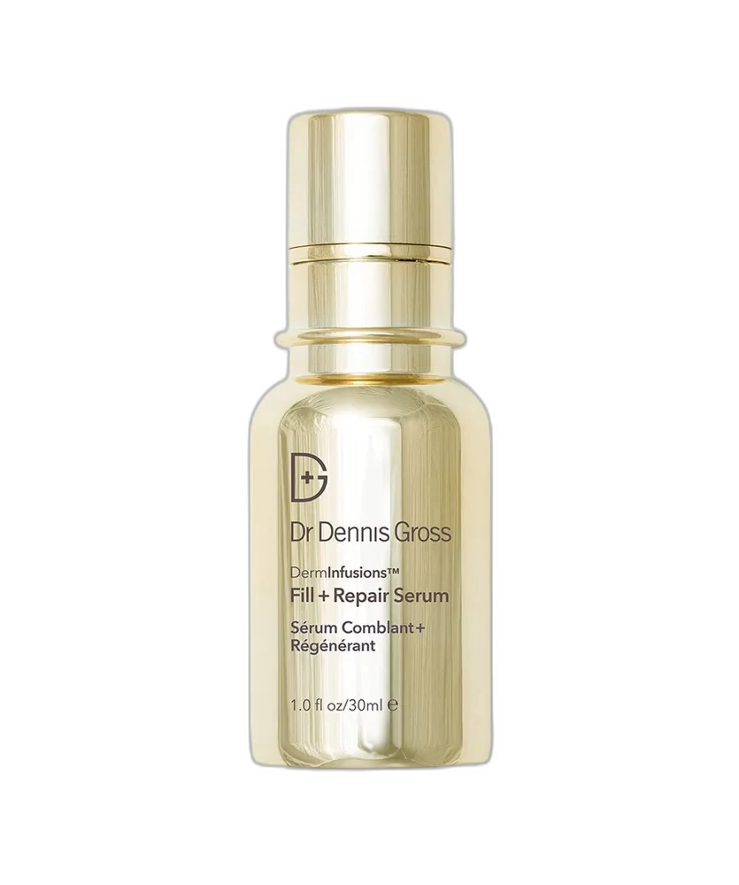 Dr. Dennis Gross DermInfusions Fill + Repair Serum 1oz frosted glass dropper bottle