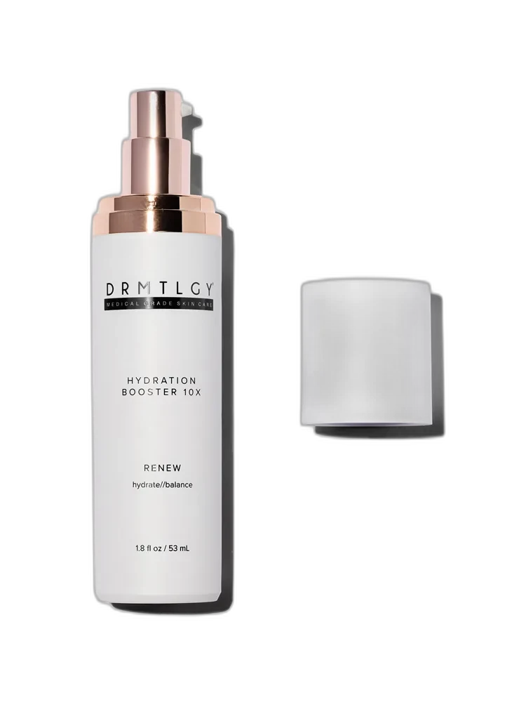 Drmtlgy HA+ Advanced Hydrating Serum 1 oz frosted glass bottle with pump dispenser
