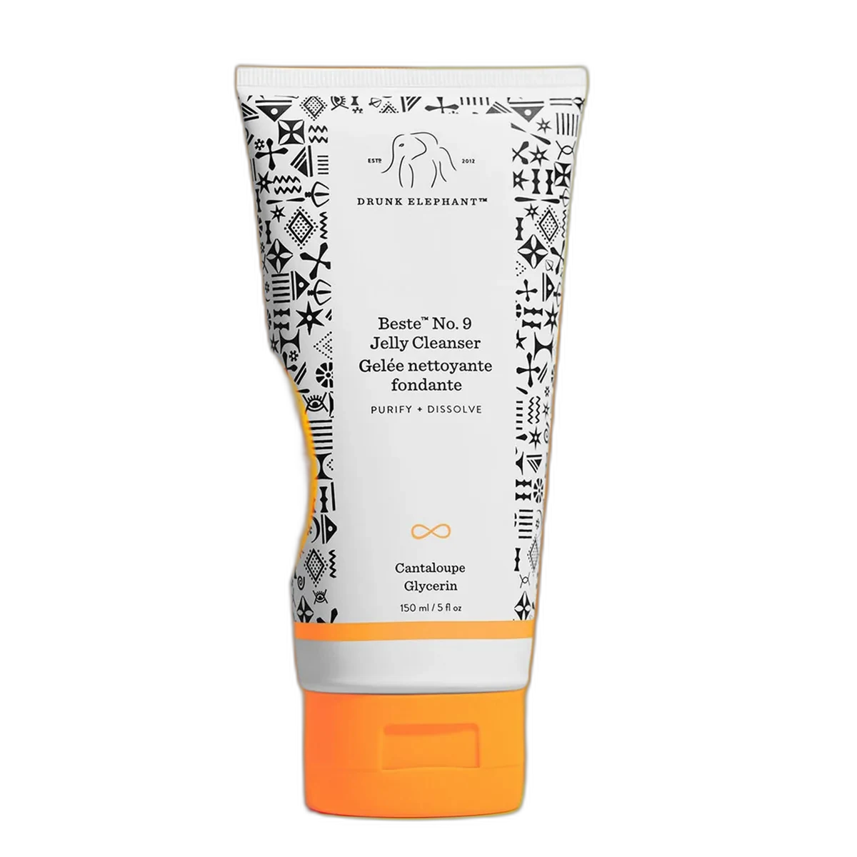 Drunk Elephant Beste No. 9 Jelly Cleanser in white tube with orange cap