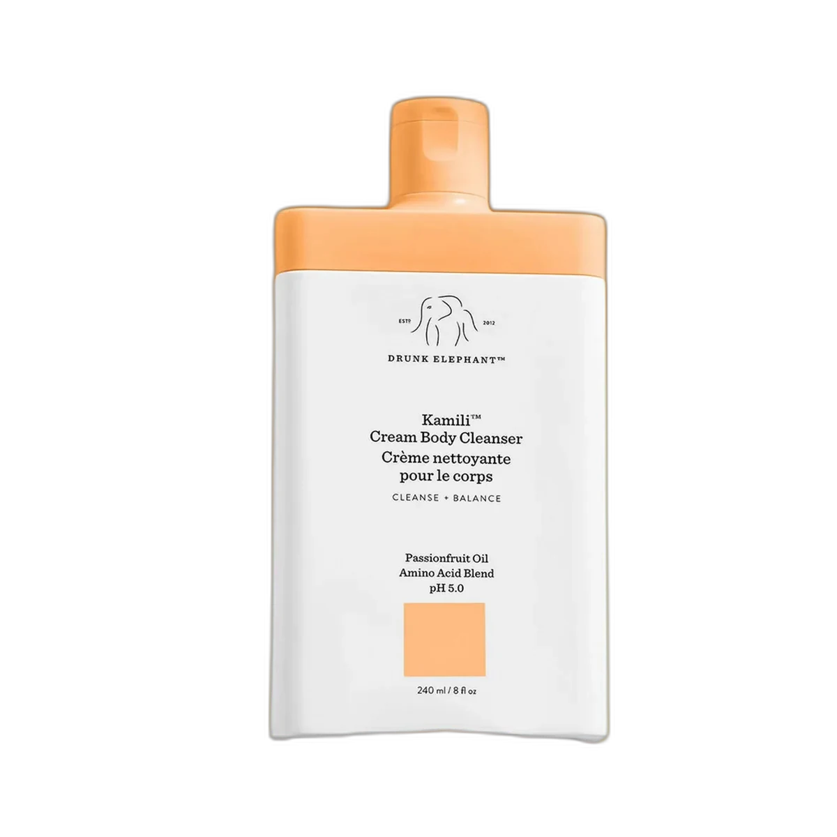 Drunk Elephant Kamili Cream Body Cleanser squeeze bottle