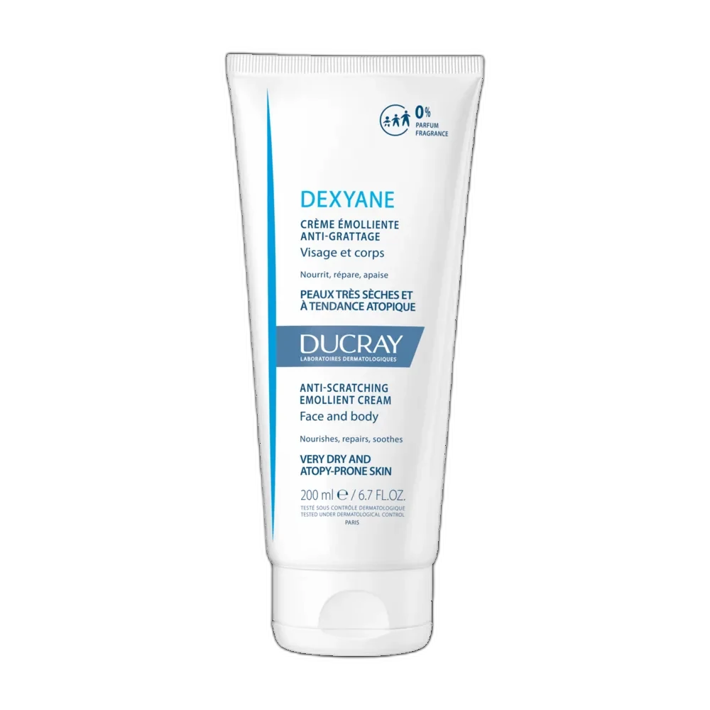 Ducray Dexyane Anti-Scratching Emollient Cream 200 ml white tube