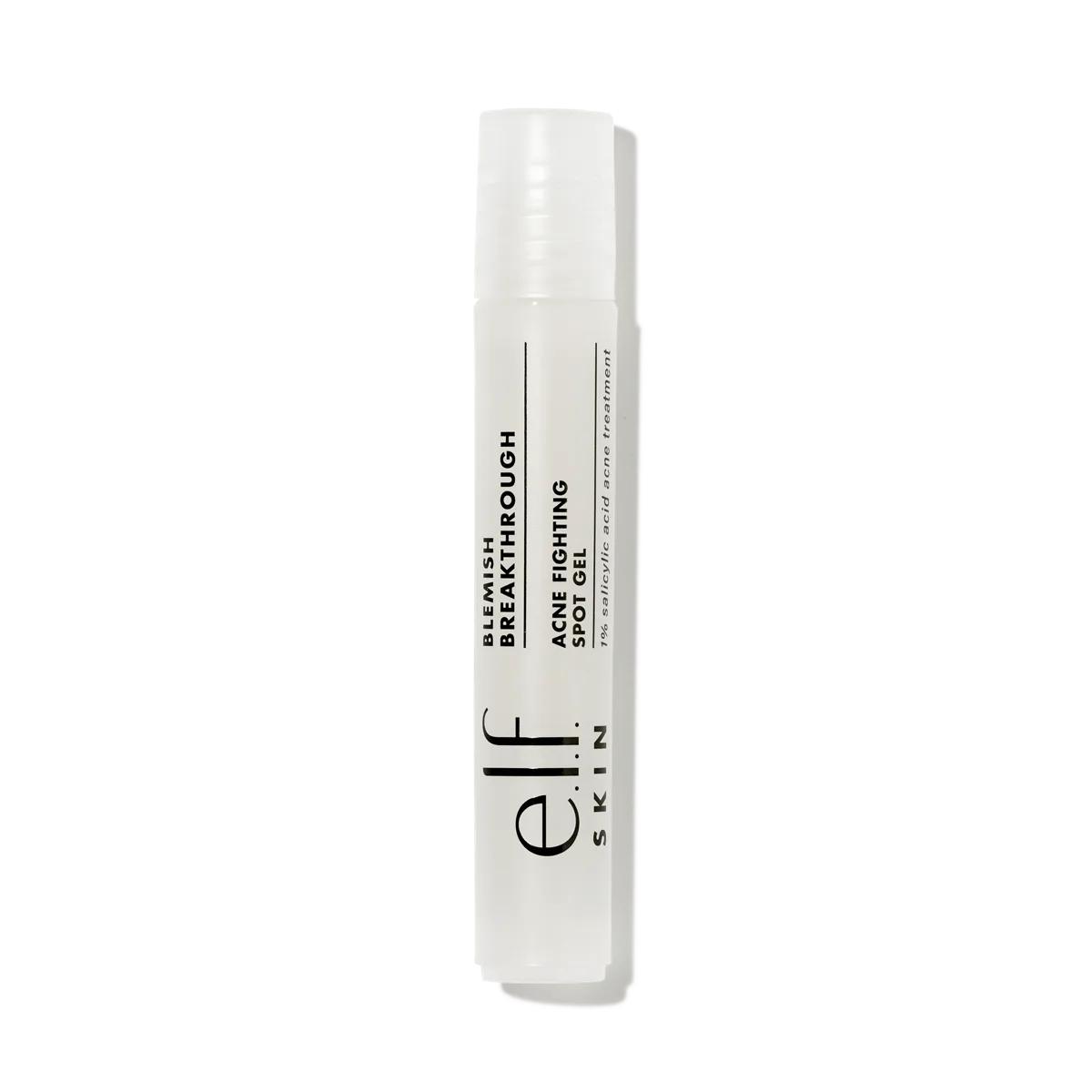 e.l.f. Skin Blemish Breakthrough Acne Fighting Spot Gel roll-on tube in teal packaging