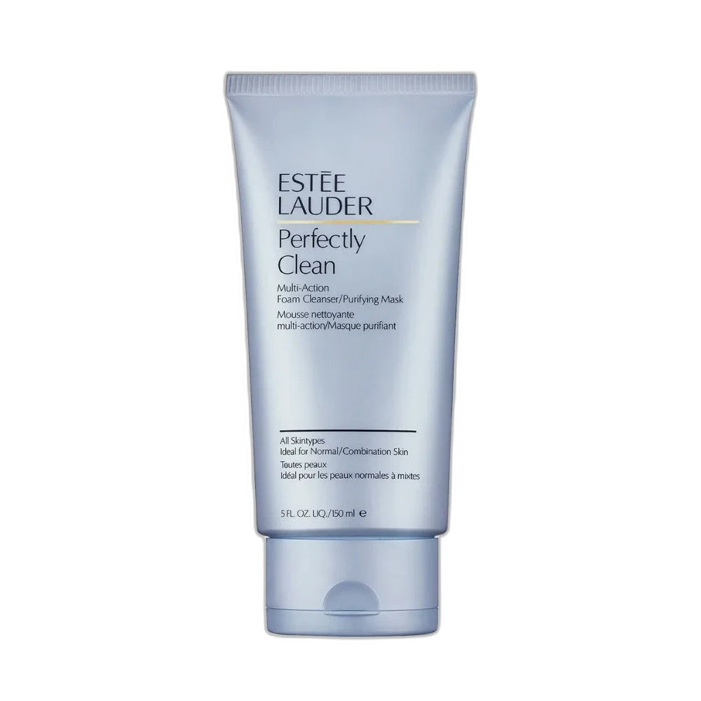 Estée Lauder Perfectly Clean Multi-Action Foam Cleanser white tube with brand logo