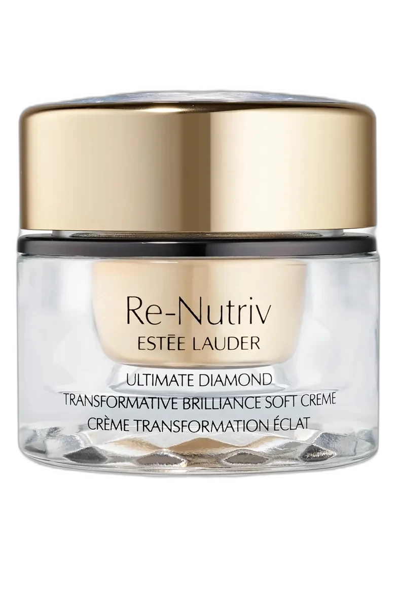 Estée Lauder Re-Nutriv Ultimate Diamond Transformative Energy Cream in luxurious gold and navy jar