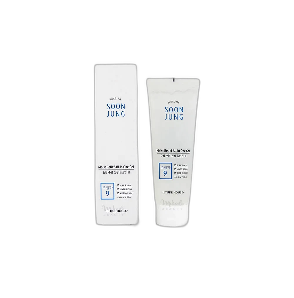 Etude Soon Jung Moist Relief All In One Gel in white squeeze tube