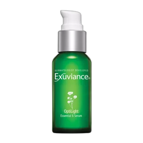 Exuviance OptiLight Essential 6 Serum Concentrate glass bottle with pump dispenser for