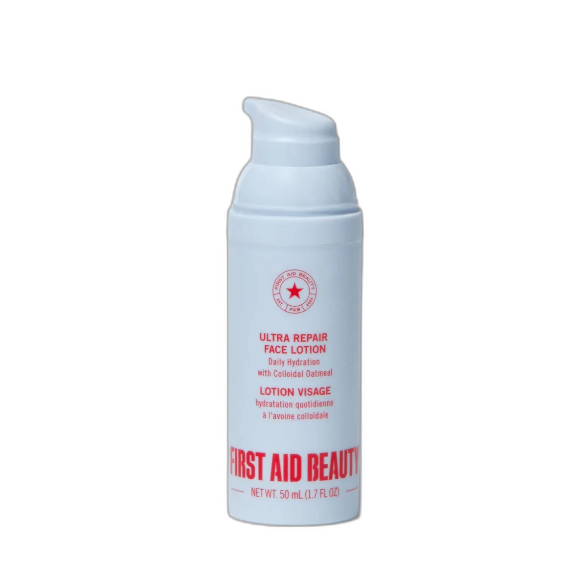 First Aid Beauty Ultra Repair Face Moisturizer white pump bottle