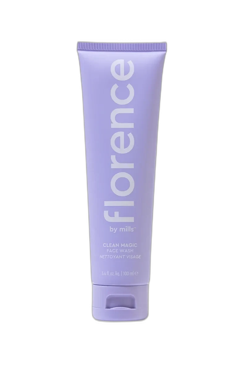 Florence by Mills Clean Magic Face Wash in pastel lavender squeeze tube