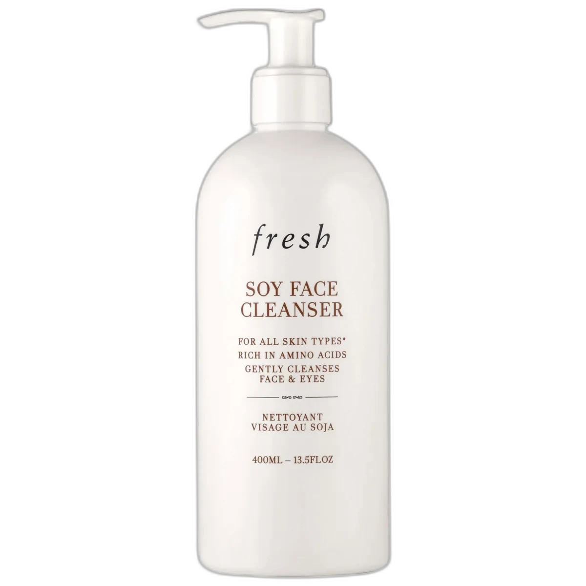 Fresh Soy pH-Balanced Hydrating Face Wash in clear squeeze tube