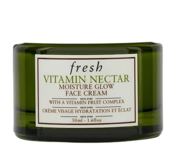 Fresh Vitamin Nectar Moisture Glow Face Cream in coral glass jar